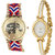 Neutron Contemporary Formal Elephant Analogue Multi Color And Gold Color Girls And Women Watch - G158-G123 (Combo Of  2 )