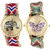Neutron Contemporary Exclusive Elephant And Butterfly Analogue Multi Color Color Girls And Women Watch - G158-G133 (Combo Of  2 )
