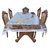 CASA-NEST Classic Transparent with White Lace 6 Seater Dining Table Cover