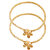 Missmister Gold Plated Brass Flat Snake Design Payal Anklet for Women MM6207AKRM