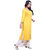 ZRI Yellow Embroidered kurta with palazzo For Women