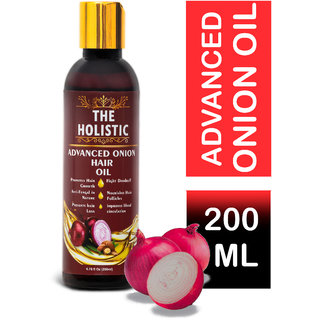 Buy The Holistic Advanced Red Onion Hair Oil For Hair Growth With