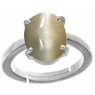                       CEYLONMINE natural IGI cat's eye ring 5.25 ratti original  unheated gemstone lehsuina stone ring for unisex                                              