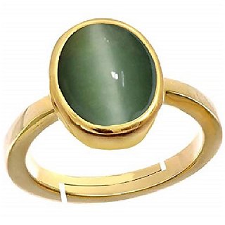                       5.25 cat's eye stone ring original  natural stone gold plated designer  ring for unisex by CEYLONMINE                                              