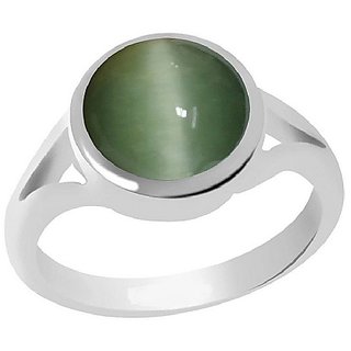                       6.5 ratti cat's eye ring natural  original lehsunia stone silver plated ring for unisex by CEYLONMINE                                              