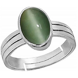                       6.5 ratti cat's eye ring natural  original lehsunia stone silver plated ring for unisex by CEYLONMINE                                              