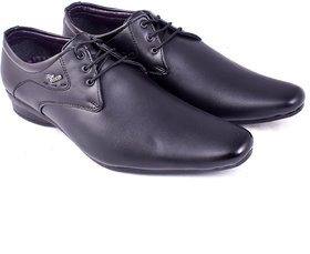 Streamline Lace Up Black Natural Shoes For Men