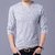 Pause Silver Solid Round Neck Slim Fit Full Sleeve Men'S T-Shirt