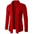 PAUSE Red Solid Lapel Collar Slim Fit Full Sleeve Men's Cardigan