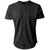 Pause Black Solid V Neck Slim Fit Half Sleeve Men'S Baseball Jersey