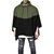 Pause Olive Solid Hooded Slim Fit Full Sleeve Men'S Hooded Poncho