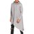 Pause Silver Solid Hooded Slim Fit Full Sleeve Men'S T-Shirt
