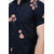 Colvyn Harris Men's casualwear Half Sleeve Shirt Collar Luxury Navy Blue Shirt