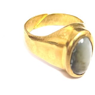                       cat's eye ring natural  original gemstone lehsunia 5.25 ratti gold plated ring by Ceylonmine                                              