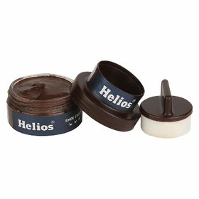 Helios Leather Shoe Cream with Applicator - Brown