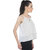 Wish Tree Casual Sleeveless Polka Print Women White Top