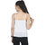 Wish Tree Casual Sleeveless Polka Print Women White Top