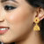 Vighnaharta Traditional 1gm Gold South Screw Back Alloy Gold and Micron Plated Jhumka Earring- VFJ01128ERG