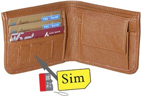 Forrester Brown Leatherite Single fold Wallet For Men
