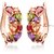 Jewels Galaxy Flowerets AD Multicolor Earrings And Rose Gold Plated Cubic Zirconia Earrings With Multicolor Stud Earring