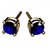 IGL Certified Natural Blue Sapphire Stud Earring Original Stone Neelam Panchdhatu Earring By Jaipur Gemstone