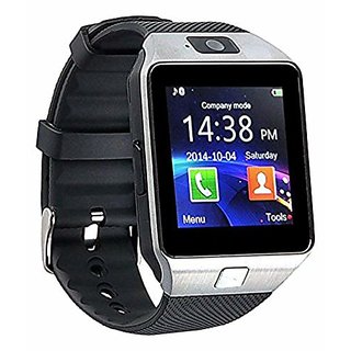 DZ09  Silver color Square Dial Touchscreen Smartwatch With Voice Calling and SIM Slot For all mobiles.