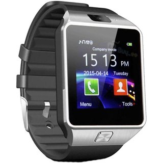 DZ09 Silver color Square Dial Touchscreen Smartwatch With Voice Calling and SIM Slot For all mobiles.
