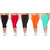 Jakqo Women's Cotton Bio-Wash Capri (Free Size, Pack Of 5, Black, Red, Chocolate Brown, Orange, Sea Green)