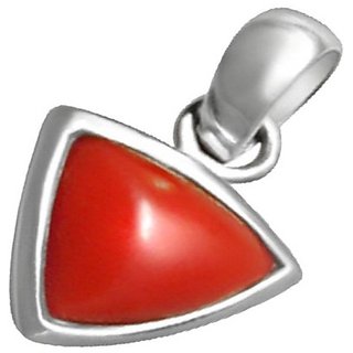 Lab Certified Original Moonga/ munga pendant unheated red Coral stone silver Pendant 7.25 ratti For Astrological Purpose By ceylonmine Lab Certified Original Moonga/ munga pendant unheated red Coral stone silver Pendant 7.25 ratti For Astrological Purpose By ceylonmine
