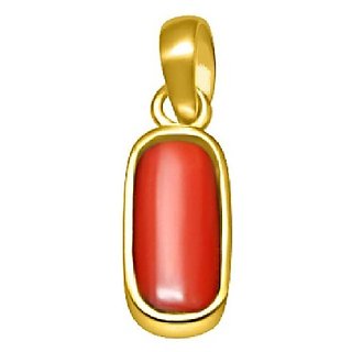 Natural Coral Pendnat Original And Unheated Precious Stone Moonga/ munga stone 7.25 Ratti Pendant By Ceylonmine