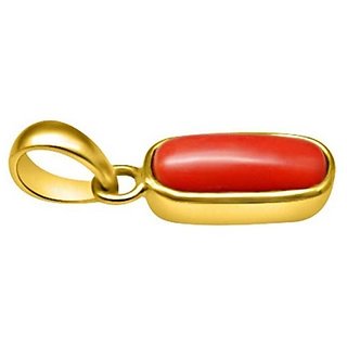                       Natural red coral Pendnat Original And Unheated Precious Stone Moonga/ munga pendant 7.25 Ratti Pendant By Ceylonmine                                              