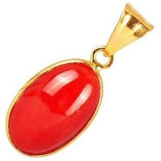 Buy Original Stone Moonga munga pendant 7.25 ratti Stone
