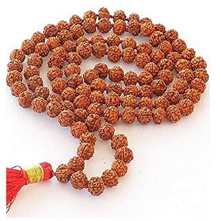                       Shiv Power Beads Maala Original  Certified 5 Mukhi Rudraksha Beads mala By CEYLONMINE                                              