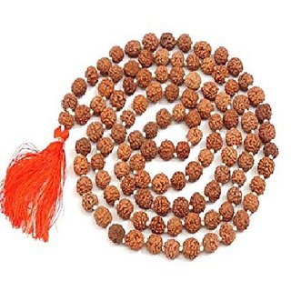                       Certified  & Original IGI 5 Mukhi Rudraksha beads Mala For men & women By CEYLONMINE                                              