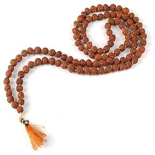                       Original five mukhi/face rudraksha 108 Beads Mala For Men & Women By CEYLONMINE                                              
