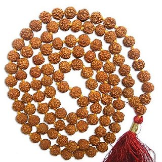                       Shiv Power Beads Maala Original  Certified 5 Mukhi Rudraksha Beads mala By CEYLONMINE                                              