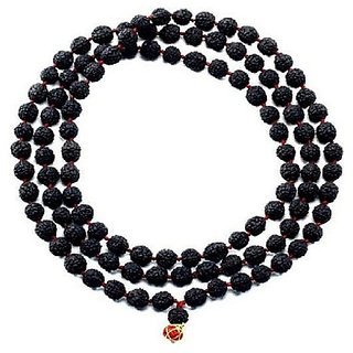                       CEYLONMINE- Original GIA Rudraksha Beads mala Natural Shiv Power Beads 5 mukhi  Rudraksha Mala For Men & women                                              