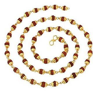                       Rudraksha mala 5 mukhi(panch mukhi) 108+1 Beads mala A1 Quality Power beads mala for men  women By CEYLONMINE                                              