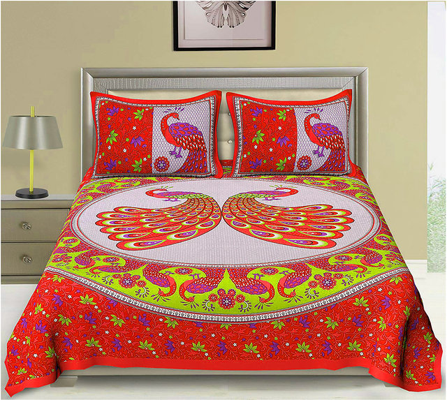 Buy Frionkandy 100 Cotton Animal Print 120 Tc Double Bed Sheet