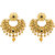 Voylla Yellow Gold Plated Ethnic Earrings for Women