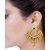 Voylla Yellow Gold Plated Ethnic Earrings for Women