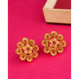 Voylla Floral Bunch Stud Earrings