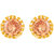 Voylla Champagne Stone Studded Stud Earrings for Women
