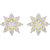 Voylla Classic CZ Studded Gold Plated Floral Studs