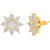 Voylla Classic CZ Studded Gold Plated Floral Studs