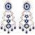 Voylla Layered Cutwork Design Drop Earrings