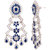 Voylla Layered Cutwork Design Drop Earrings