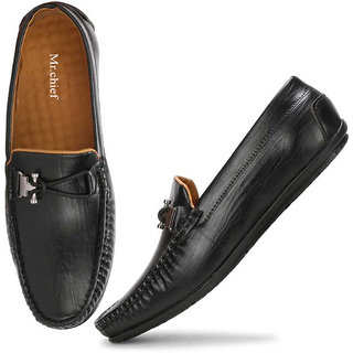 Buy Mr.chief black men's loafers Online 