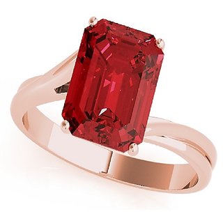                       6.25 Carat Original Ruby Gold Plated Adjustable ring Precious & Astrological Stone Finger Ring For Unisex BY CEYLONMINE                                              