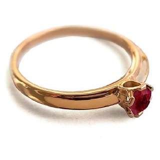                       Natural 6.5 Ratti Stone Ruby Ring  For Men & Women Original & Certified Stone Manik Gold Plated Stylish  Ring By CEYLONMINE                                              